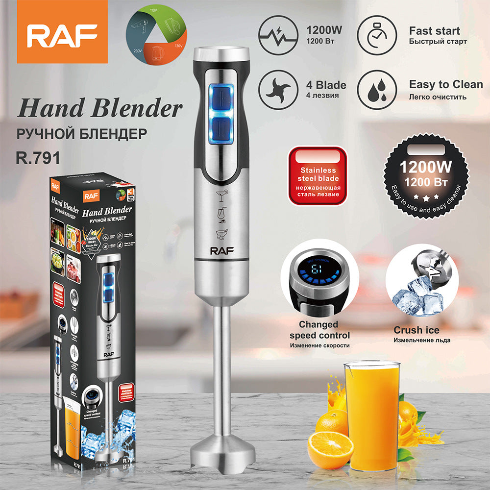 RAF Household Multifunctional Fruit Juicer Adjustable Speed Food Processor Kitchen Electric Blender Food Stick