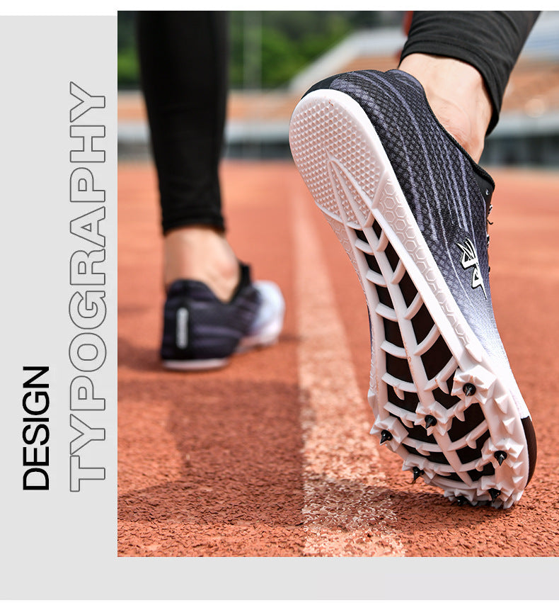 New Track and Field Spikes Men's Full Palm Carbon Plate7Student Physical Education Training Running Shoes for Long Jump and Middle Distance Running for Women