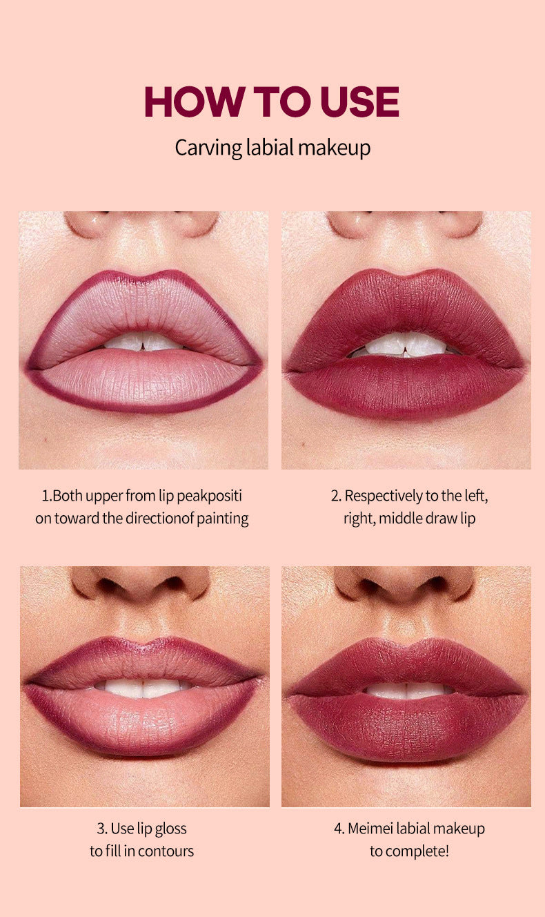 OCHEAL Ouqianya Lip Liner Long-lasting Waterproof Matte Lipstick Packaging Lip Makeup