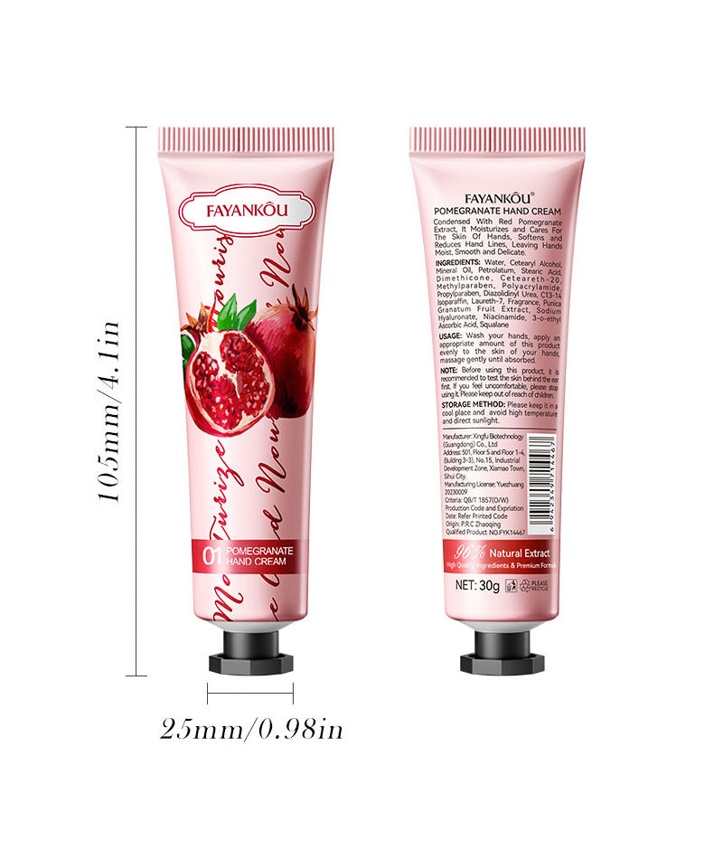 Full English Plant and Fruit Hand Cream FAYANKOU Moisturizing Autumn and Winter Anti-Dry Crack Hand Cream  Foreign Trade Wholesale