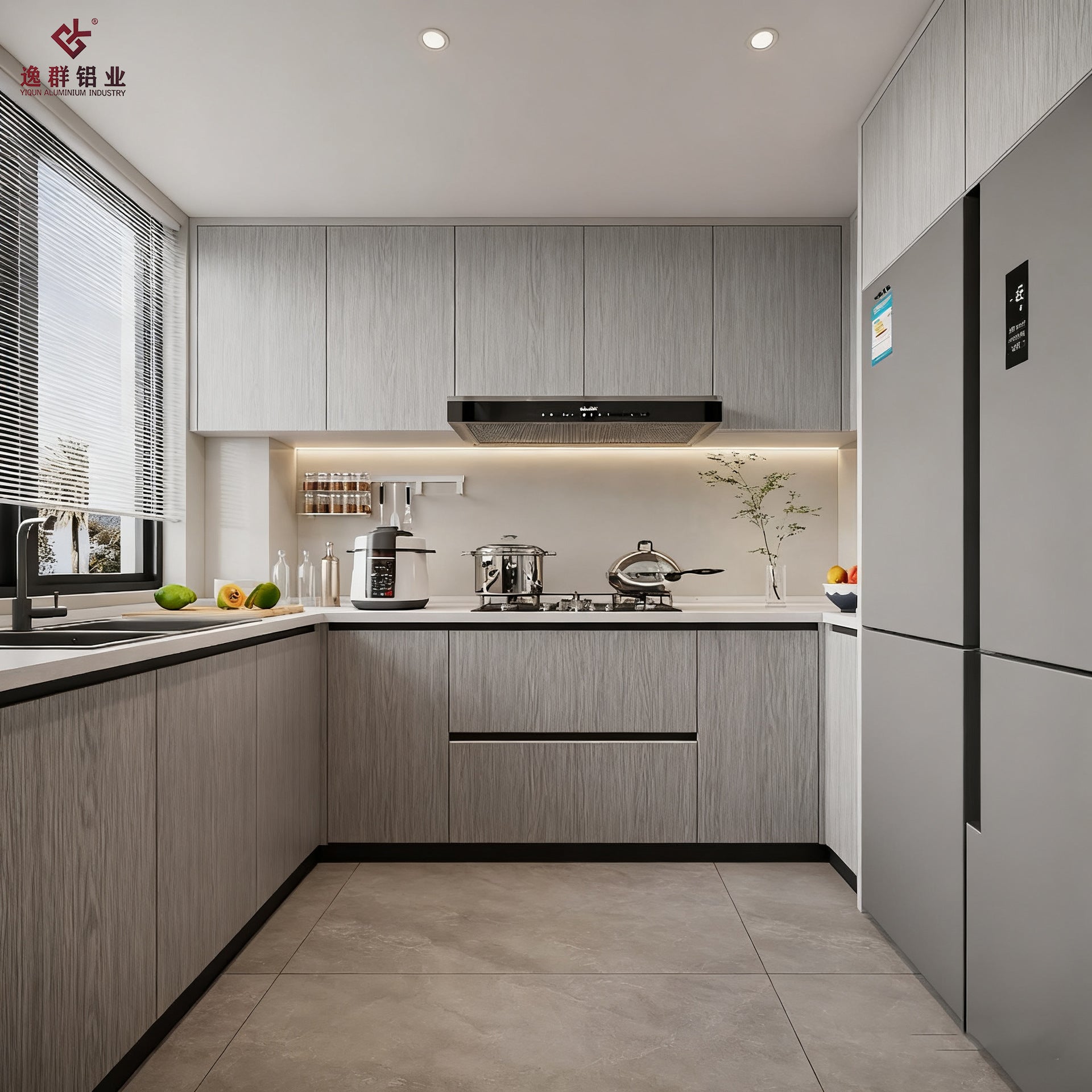 Custom Kitchen Cabinets Wall Cabinets Aluminum Alloy Modern Simple Waterproof Durable Home Combination Cabinets Overall