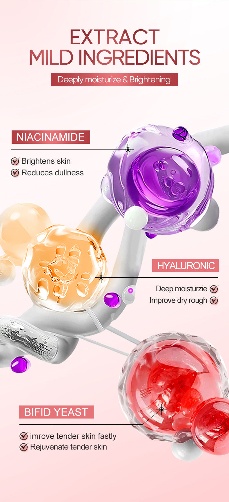 Niacinamide Skin Rejuvenating Toner BIOAOUA Moisturizing Hydrating Water Wholesale for Cross-Border Foreign Trade