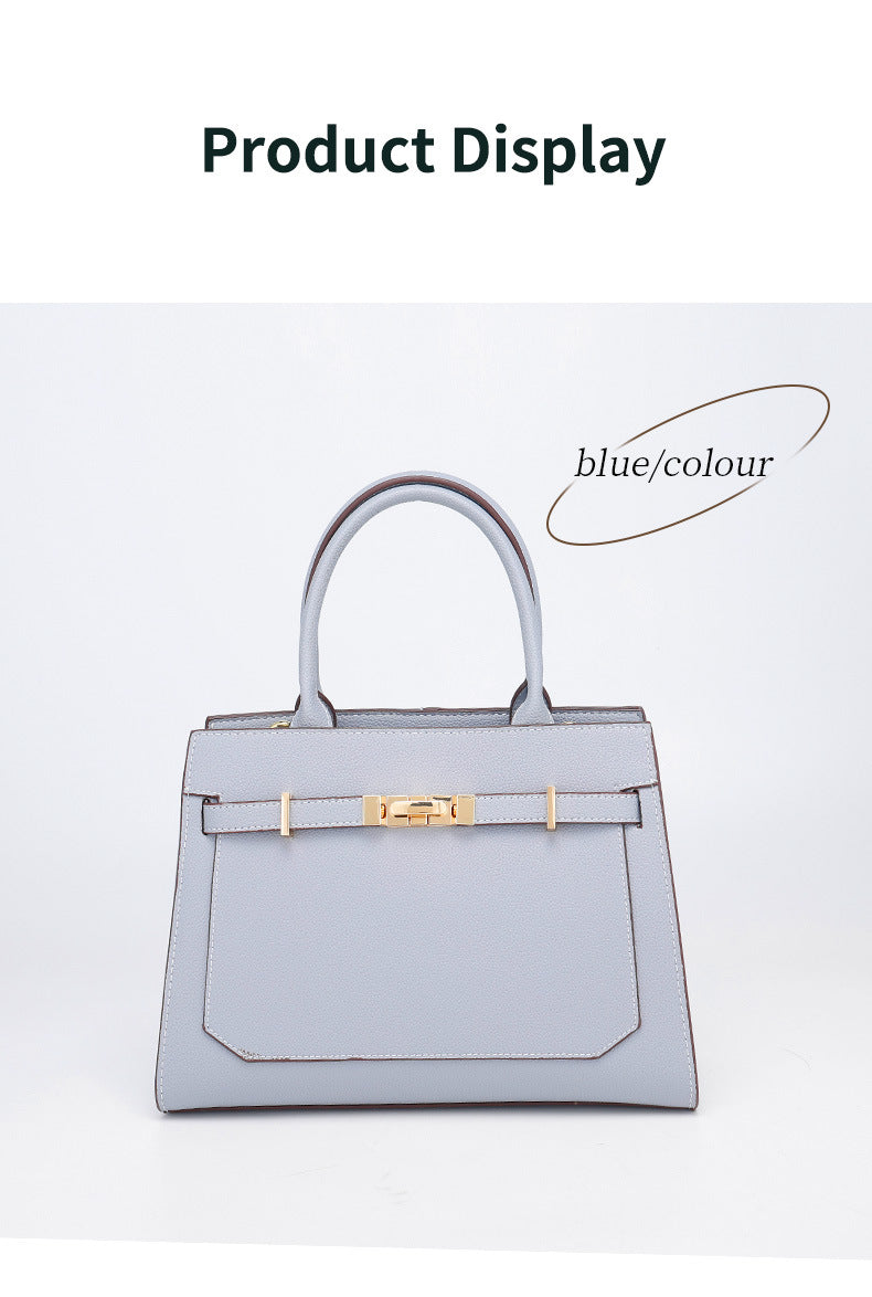 New Fashion Trendy Textured Kelly Bag for Women, Simple and Versatile European and American Style, Shoulder, Crossbody, and Handbag