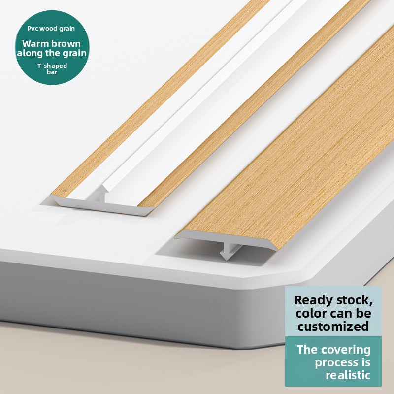 PVC Edge trim T Wooden floor trim strip, wooden threshold edge trim, tile joint decorative strip, doorway stone edge trim strip