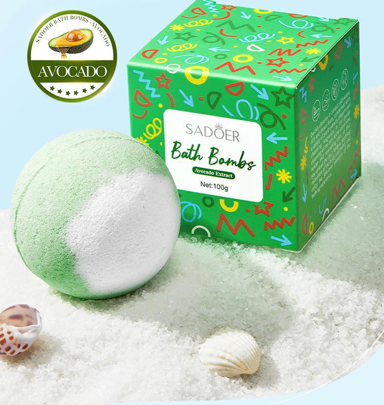 Rose Bath Salt Balls SADOER Deep Cleansing Body Universal Bath Ball Cross-Border Foreign Trade Wholesale