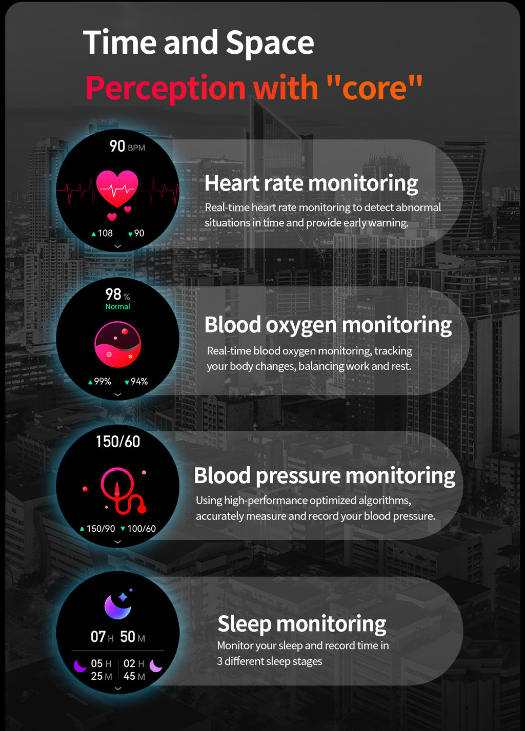 HT28Smart Watch Bluetooth Call True Heart Rate Step Sleep Breathing Training Deep Waterproof Flashlight Sports