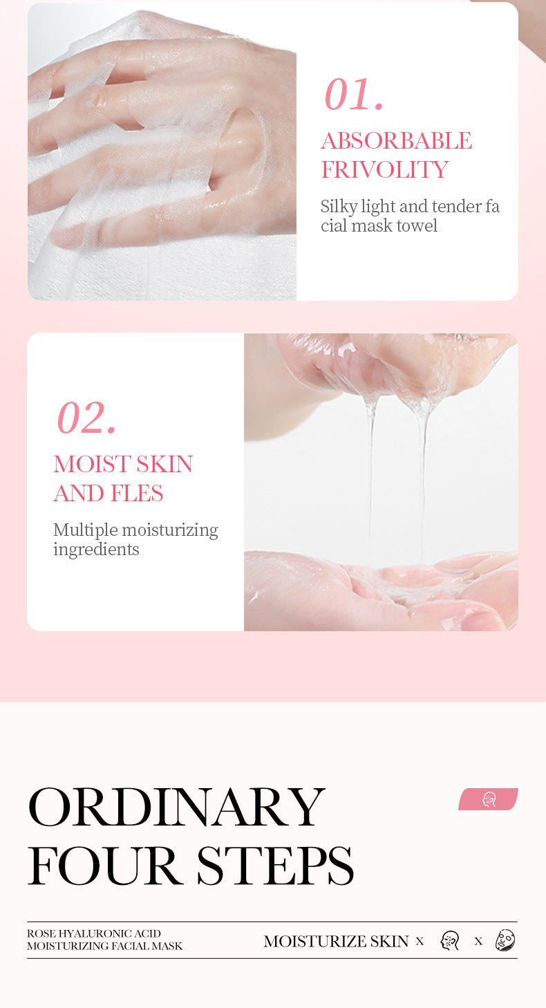 Rose Mask25g BIOAOUA Hyaluronic Acid Moisturizing Hydrating Tablets for Cross-Border Wholesale