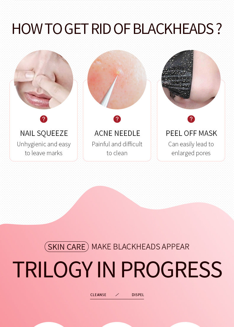 Three Steps to Remove Blackheads Nose Strips SADOER Skin Care Products T District Nursing Set Cross-Border Foreign Trade Wholesale