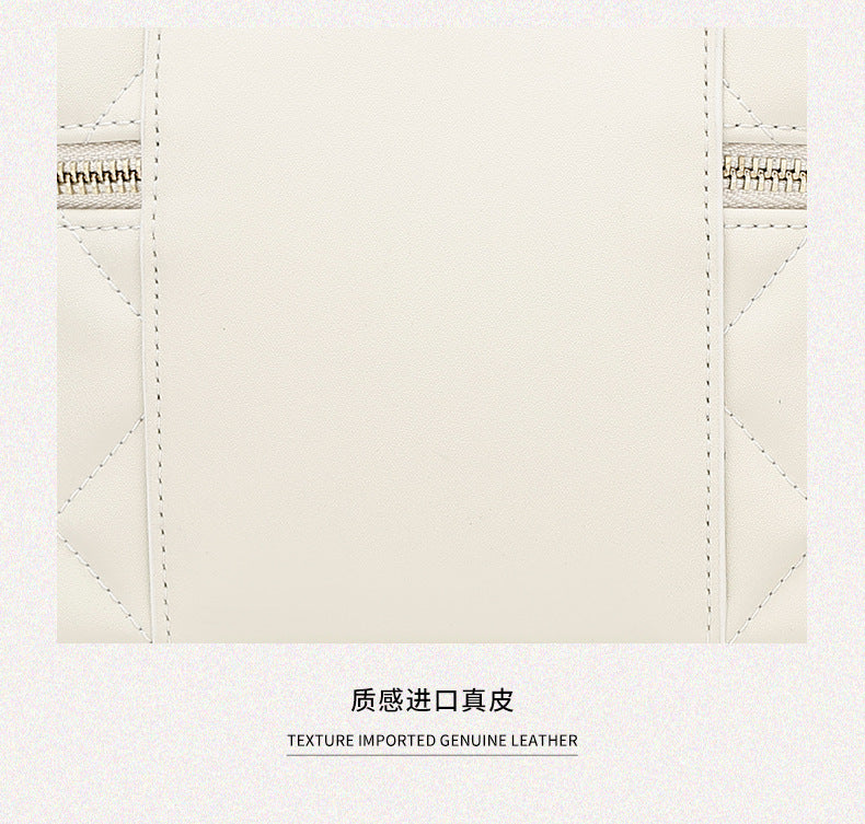 Korean Style Fashion Handbag for Women New Simple Embroidery Small Square Bag2024Spring and Summer Trendy Crossbody Bag