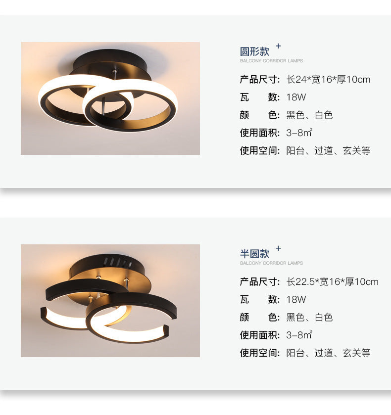 exclusive aisle lights balcony lights LED Modern Minimalist Nordic Creative Personality Cloakroom Living Room Entrance Light