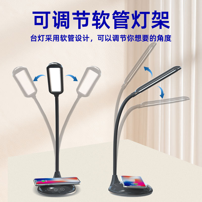 Eye Protection Study Lamp Foldable Creative Adjustable Desk Bedroom Bedside Lamp Multifunctional Wireless Charging Table Lamp Wholesale