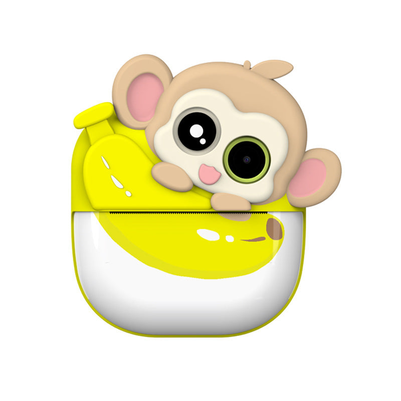 Hot-Selling Children's Camera Polaroid Banana Monkey Cartoon Cute Thermal Camera Ink-Free