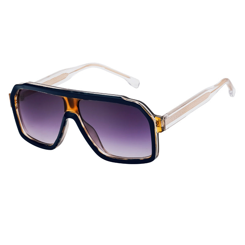 European and American Fashion Square Frame Sunglasses for Men Driving Special Propionic Acid Insert Pin Temple Sunglasses Men's Glasses shades