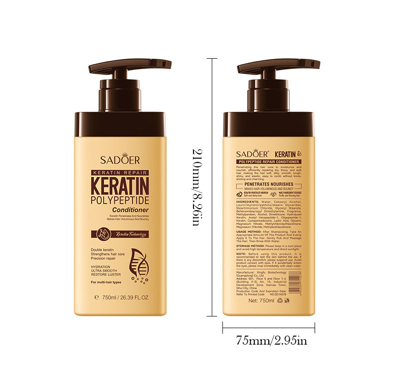 Keratin Peptide Conditioner SADOER Smooth Nourishing Hair Conditioner Cross-Border Wholesale