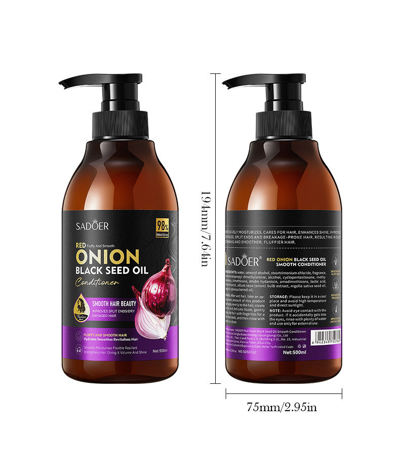 Onion Black Seed Oil Smooth Conditioner SADOER Smooth and Silky Hair Conditioner Cross-Border Wholesale
