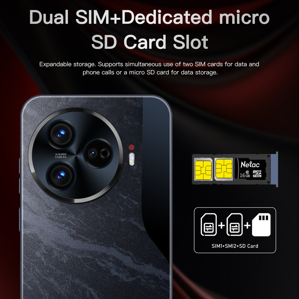 New C30 Pro Mobile Phone16+1T Android Smart Large Screen Mobile Phone Factory AliExpress Hot Sale