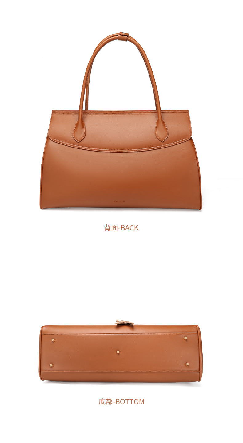 European and American New Fashion Simple Large Capacity Hand Carrying Boston Bag Women's Travel Bag Fashion All-Match Shoulder Underarm Bag