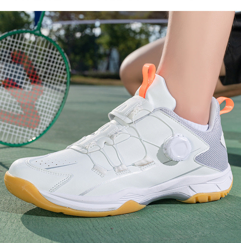 Men's Wear-Resistant Badminton Shoes Sports Shoes Large Size Couples Anti-Slip Shock Absorption Sneakers Women Breathable Lightweight Sports Shoes