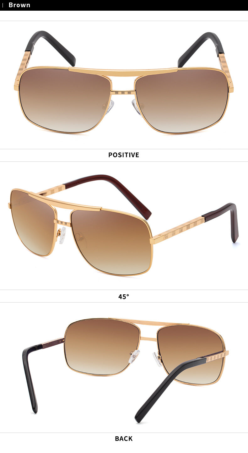 New style sunglasses for men ATTITUDE Vintage Square Frame Slingshot Sunglasses Trendy Men Street Style Fashion shades