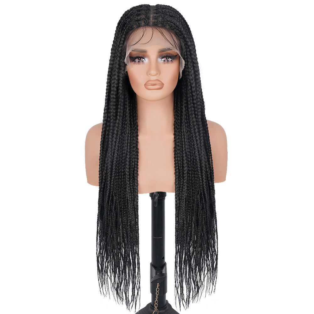 13x4 Front Lace Synthetic Wig Pre-Braided Dreadlocks Lace Front Long Braid Wig