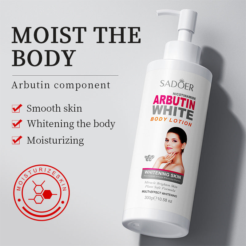 Whitening Body Lotion SADOER Niacinamide Arbutin Brightening Moisturizing Lotion Cross-Border Wholesale