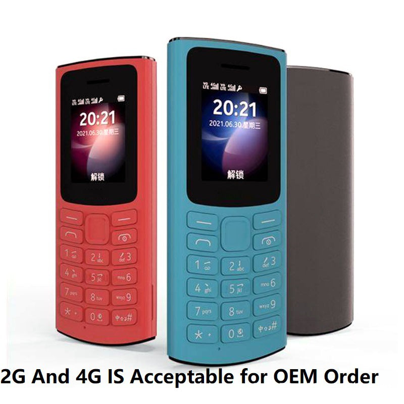Mobile Phone10521 2G GSM Straight Button Function Phone Ultra Long Standby Elderly Phone Large Screen Large Font