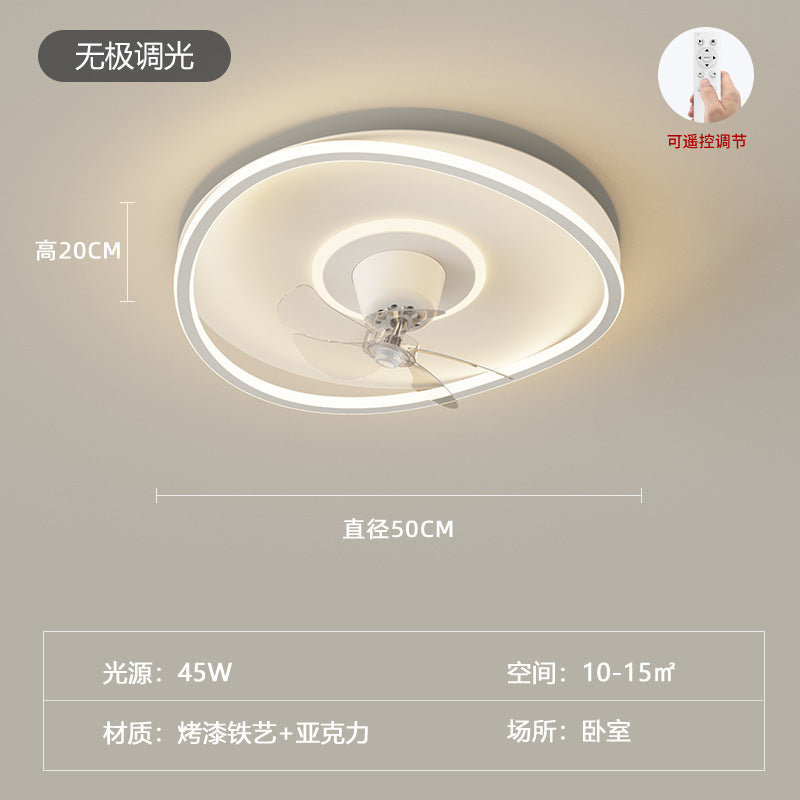Full Spectrum Bedroom Light360Adjustable Head Shaking Silent Simple Modern Fan Light Cozy Study Master Bedroom Ceiling Light