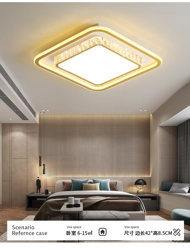 2025New Year's New Lamps Living Room Lamps Modern Simple Atmosphere Ceiling Lamps Light Luxury Crystal Lamps Restaurant Lamps Bedroom Lamps