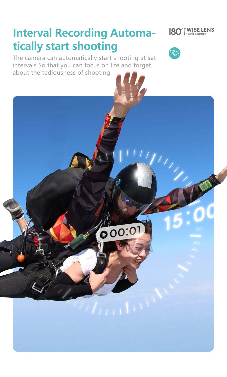 Magnetic Thumb Camera Outdoor Sports Recording Artifact Cycling Pet Portable Mini Camera