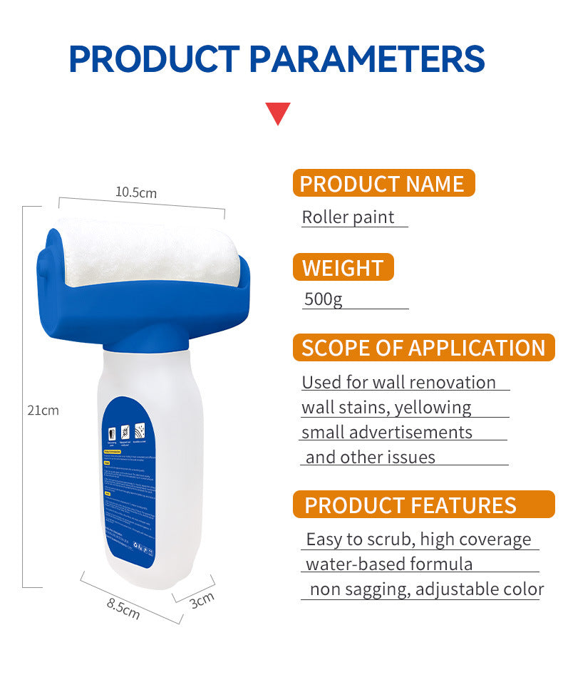Large Roller Paint for Walls Manufacturer Water-based Odorless Graffiti Stain Covering Latex Paint White Wall Repair Paint
