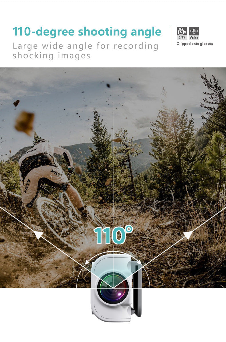 New2K HD Eyewear Head-Mounted Recorder Video Device Portable Life Camera Outdoor Sports Camera