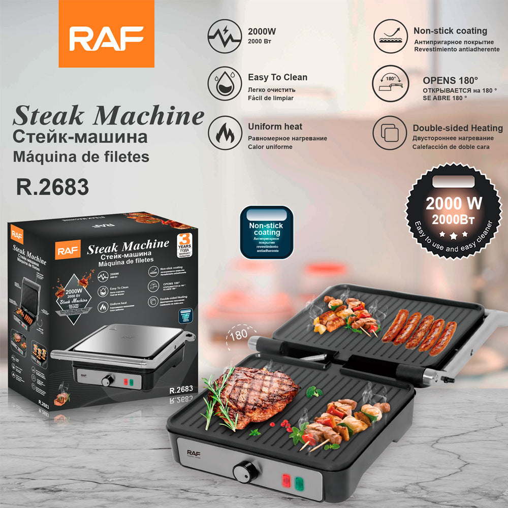European Standard Professional Steak Machine Home Use Grilling Steak Device Double-Sided Constant Temperature Iron Plate BBQ Meat Machine R.2683