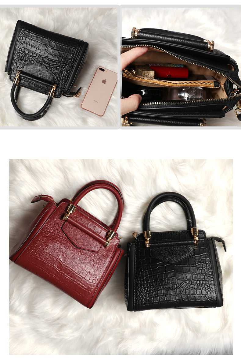 2024New Year's Fashionable and Elegant Crocodile Pattern Single Shoulder Handbag for Women