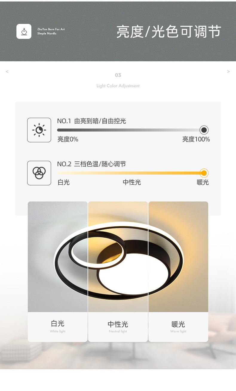 Nordic Lighting Fixtures led Ceiling Lamp2025New Year's Creative Internet Celebrity Master Bedroom Simple Modern Bedroom Lighting Room