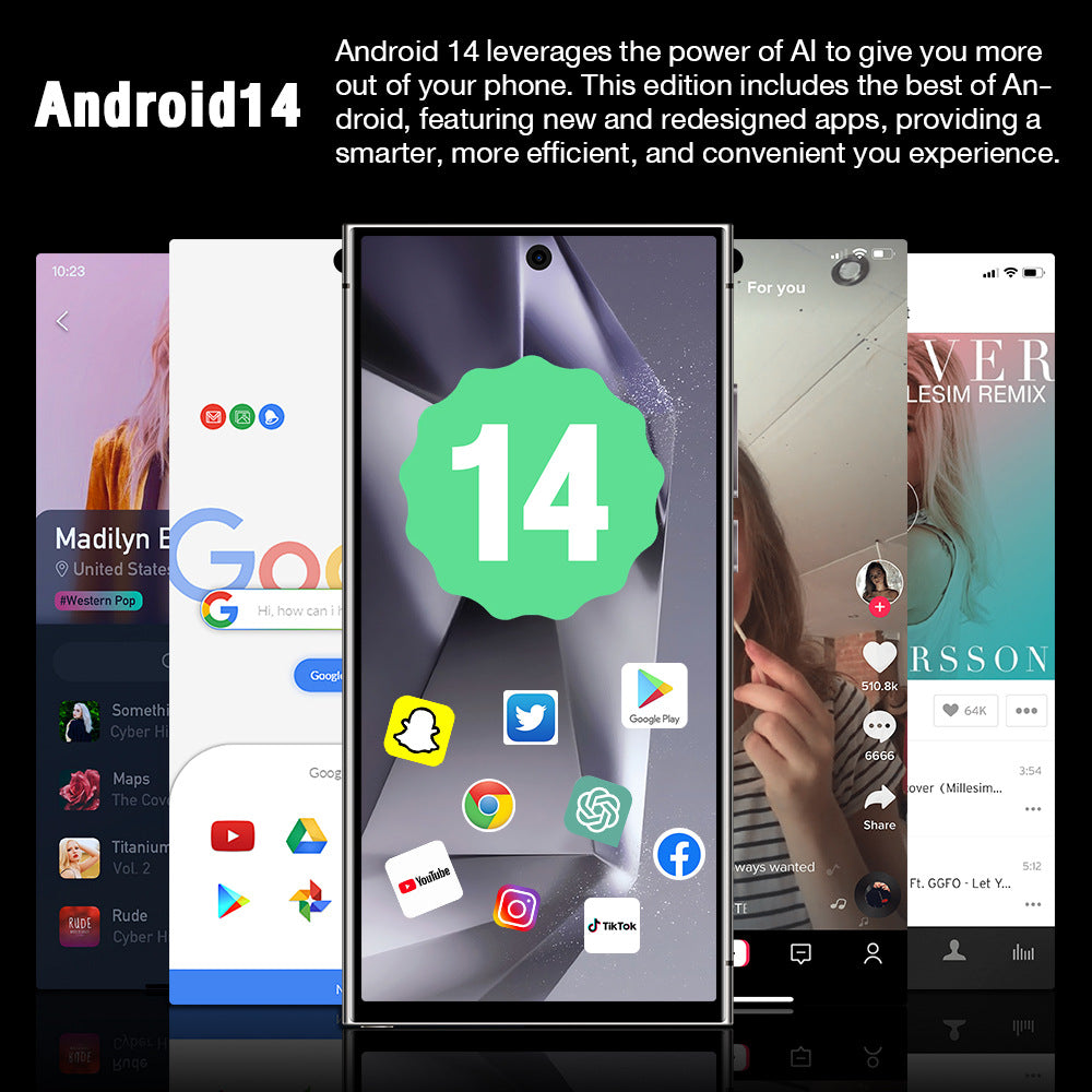 Mobile Phone S24Ultra 7.3incell Notch Screen16+1T Smart All-in-One Device(Popular)