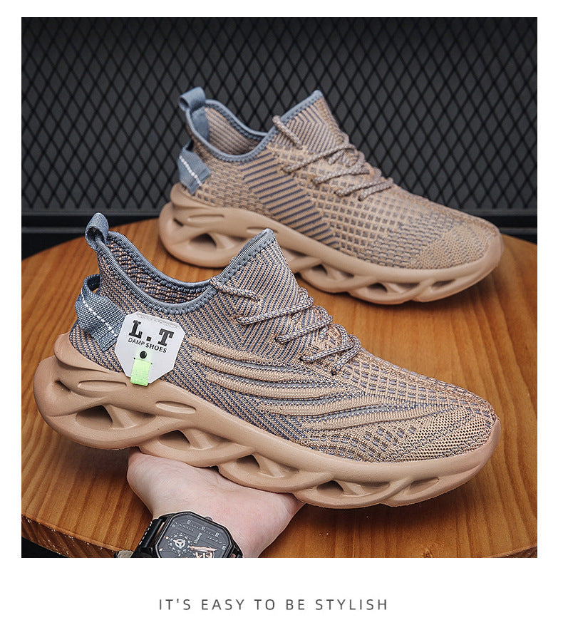2025Foreign Trade Large Size Mesh Breathable Running Shoes Summer Trendy Versatile Sports Shock Absorption Wear-resistant Casual Shoes
