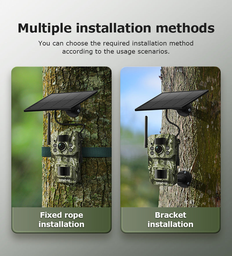 North and South America4G Solar Camera Black Light Full Color Night Vision Outdoor Forest AI Animal Recognition Machine