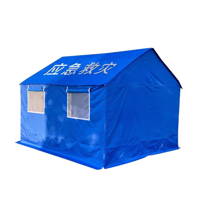 Emergency Earthquake Relief Tent Standard Civilian Thickened Cotton12㎡Construction Rain Shelter Outdoor Rescue Emergency Frame