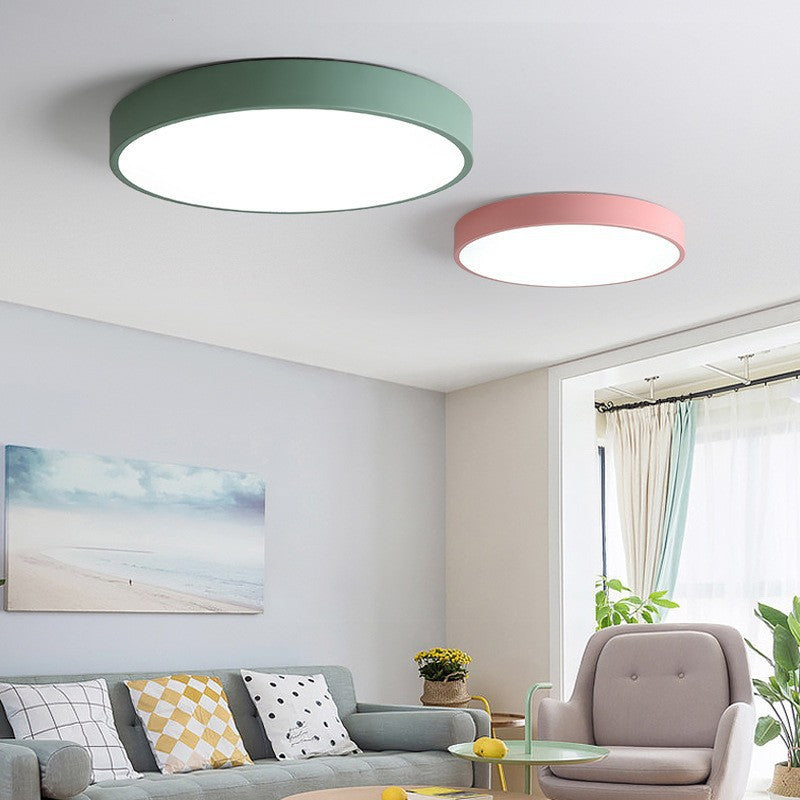 Bedroom Lamp Ceiling Lamp Modern Simple Warm Macaron Lighting led Nordic Round Living Room Children's Room Lamp
