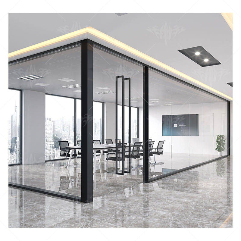 Office Commercial Apartment Entry Automatic Aluminium Frame Sensor Glass Sliding Door