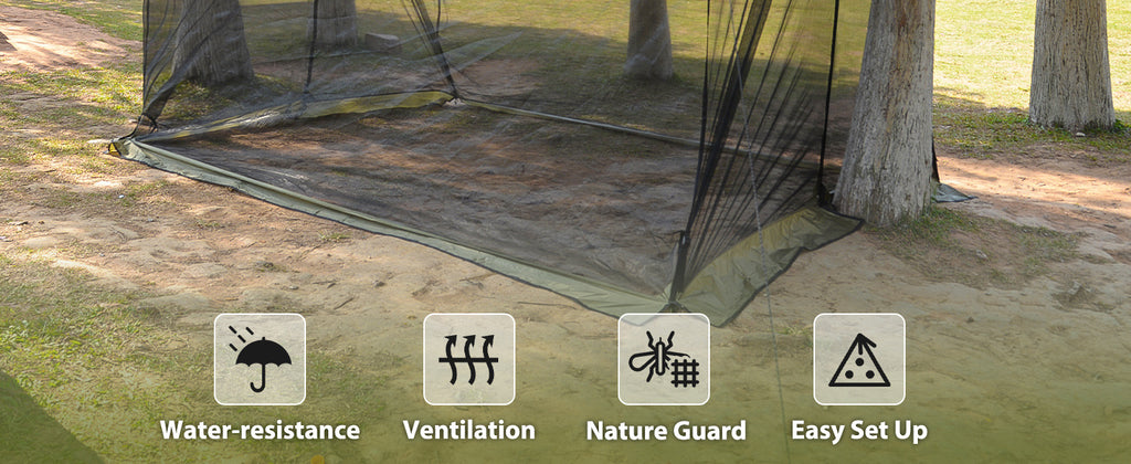 New Canopy Tent Outdoor Camping Picnic Sunshade Rainproof Mosquito-proof Camping Canopy Large Space