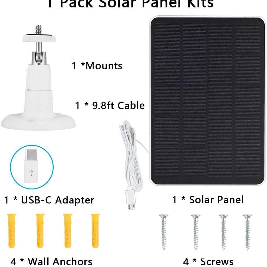 6W5V Solar monitoring panel charger security monitoring3Rice Noodles Micro USB Android Interface Type-c