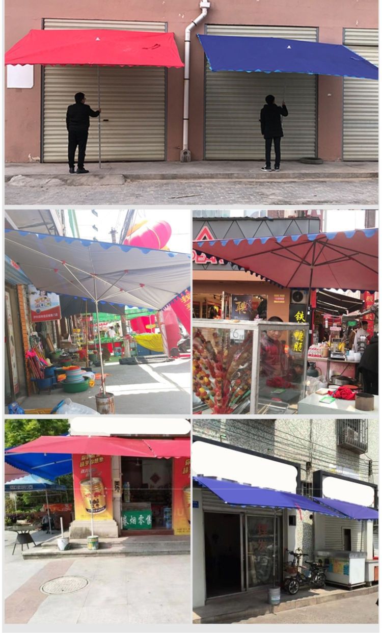 Sunshade Umbrella Shop Storefront Inclined Umbrella Outdoor Stall Large Umbrella Courtyard Folding Thickened Sunshade Canopy Large Long Umbrella