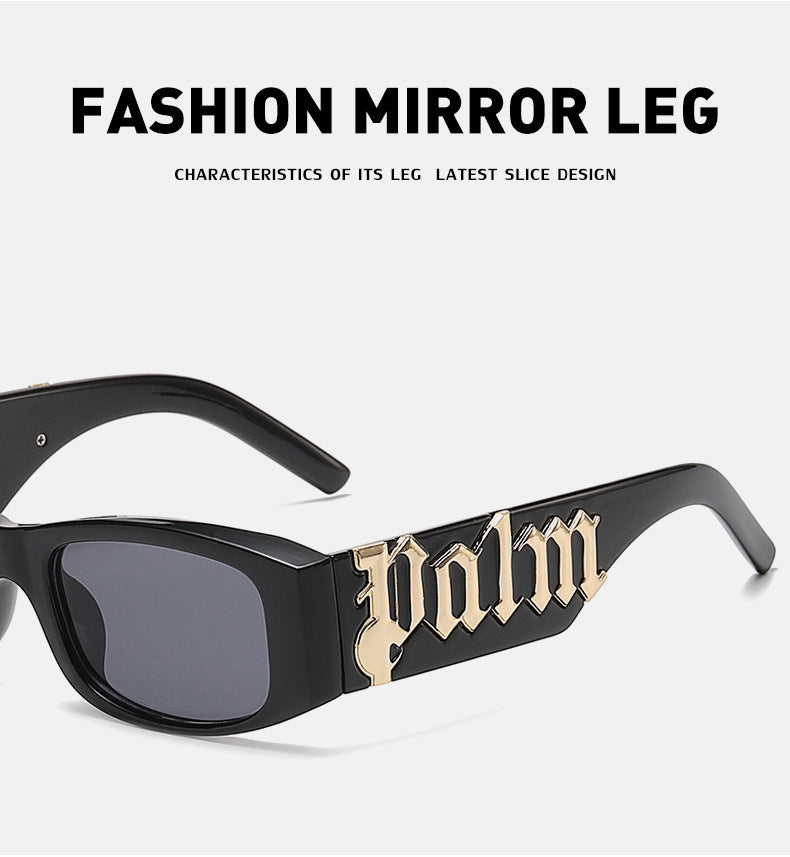 European and American Style Small Frame Sunglasses for Women Wholesale Fashion Wide Leg Sun Protection Sunglasses for Men UV Protection