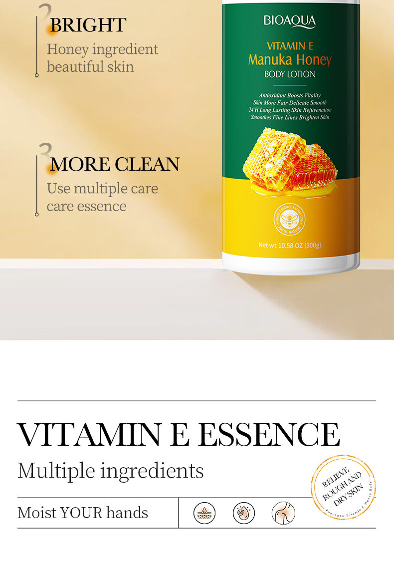Vitamin E Body Lotion BIOAOUA Honey Hydrating Refreshing Moisturizing Body Lotion Cross-Border Wholesale