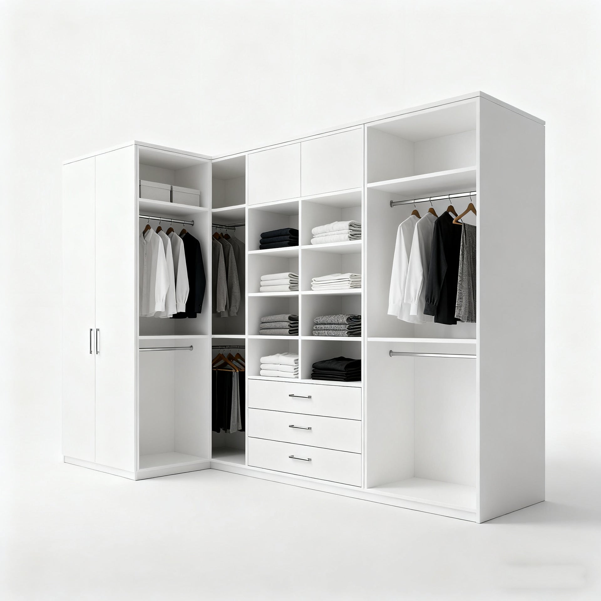 Custom Whole House Wardrobe Aluminum Alloy Modern Simple Home Bedroom Storage Integrated Cabinet Overall Floor-standing Manufacturer