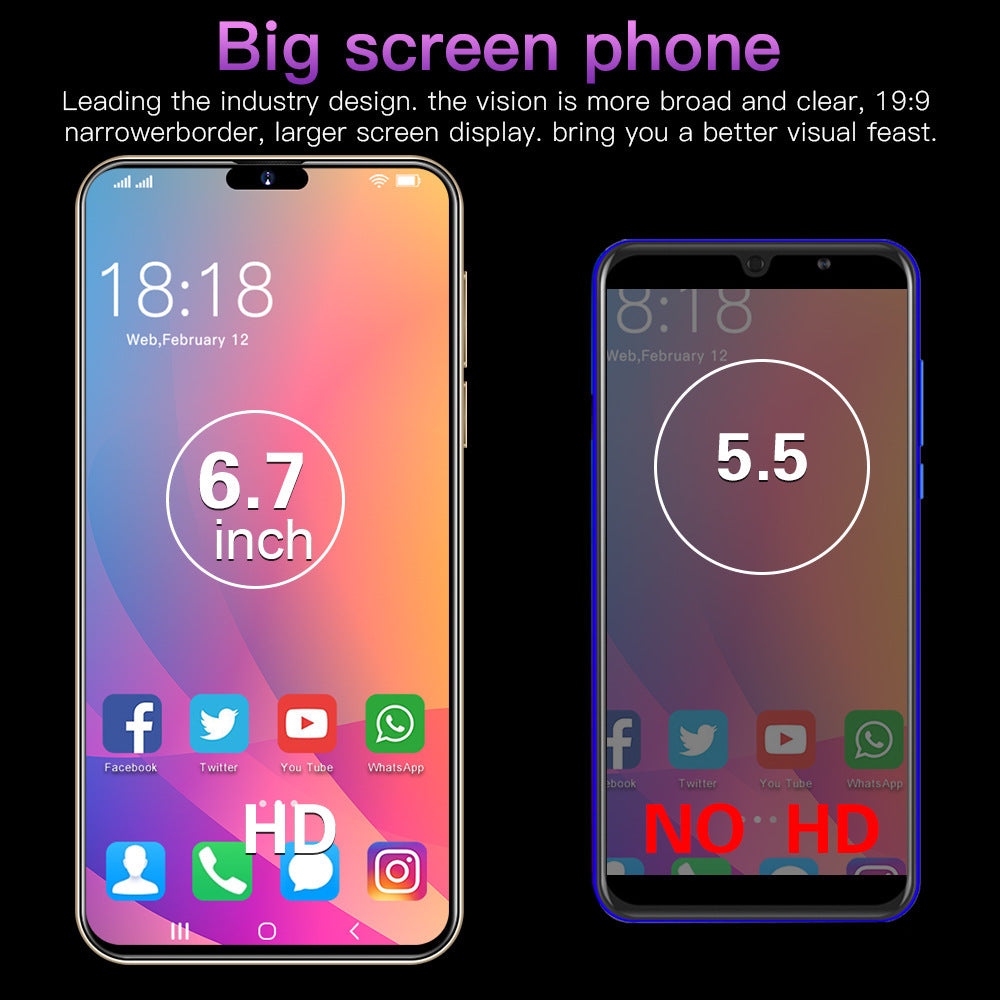 Spot Goods i14 ProMax Smartphone7.3Inch Hd Large Screen1+16G Factory Direct Wholesale of Mobile Phones