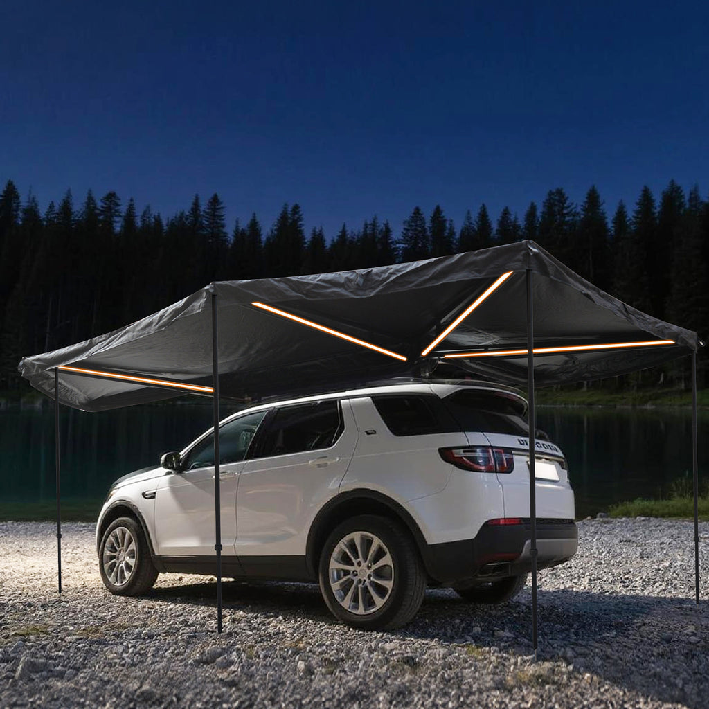 New360Full Lamp Boneless Fan-Shaped Car Side Tent Camping Large Space Outdoor Waterproof Camping Car Tent