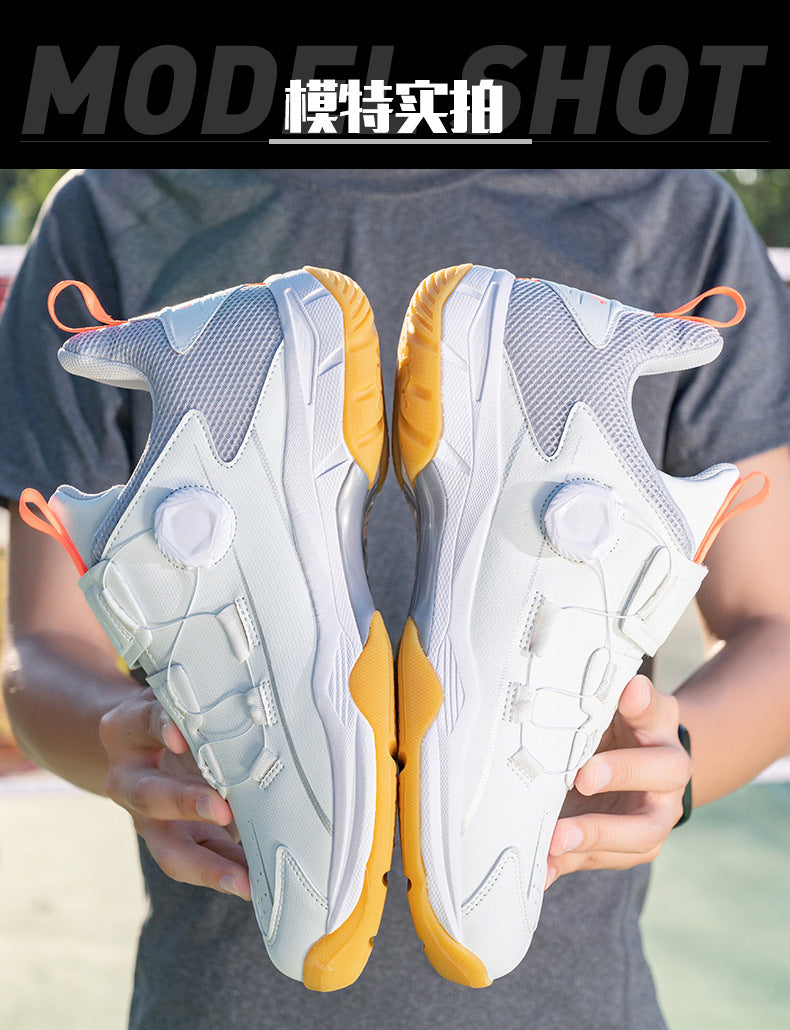 Men's Wear-Resistant Badminton Shoes Sports Shoes Large Size Couples Anti-Slip Shock Absorption Sneakers Women Breathable Lightweight Sports Shoes