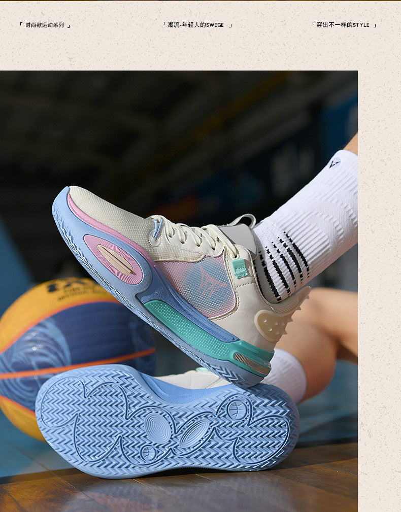 Men's and Women's Low-top Breathable Mesh Basketball Shoes Shock-absorbing Lightweight Student Trendy Couple Sports Shoes Dropshipping